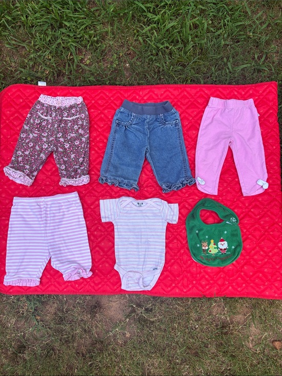 Carter's Other - Baby Girls Mixed Clothing Set with Pink, Blue, Floral & Green Bibi 3M BUNDLE